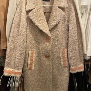 Teddy Cozy Beige Wool Blend Coat